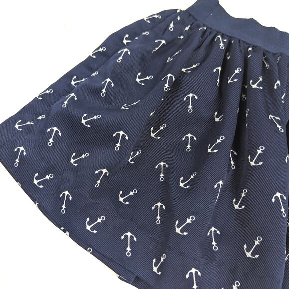 Ralph Lauren Skirt Girls Sz 2T Navy Nautical Anchor Flowy Mini - Picture 2 of 5